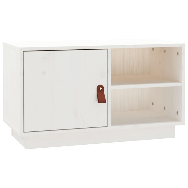 Tv-meubel 70x34x40 cm massief grenenhout wit MeubelReus