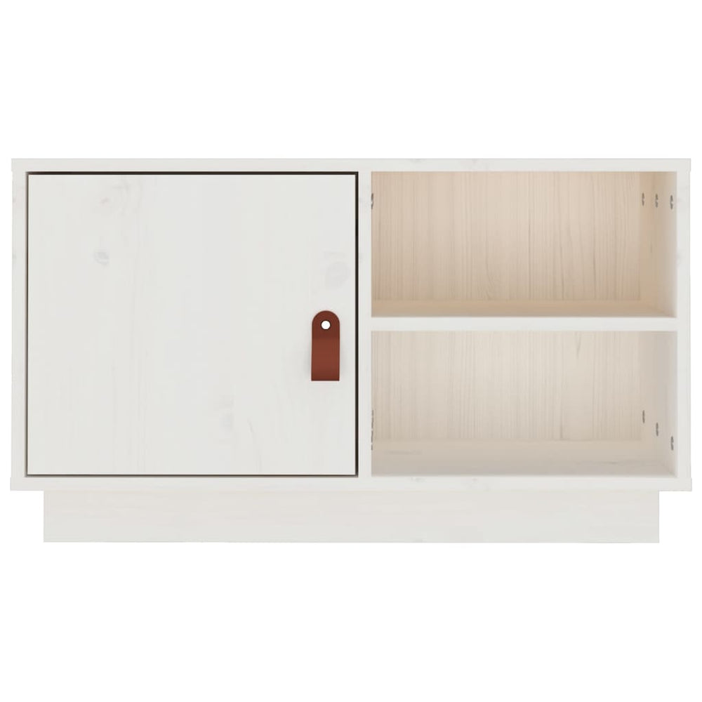 Tv-meubel 70x34x40 cm massief grenenhout wit MeubelReus