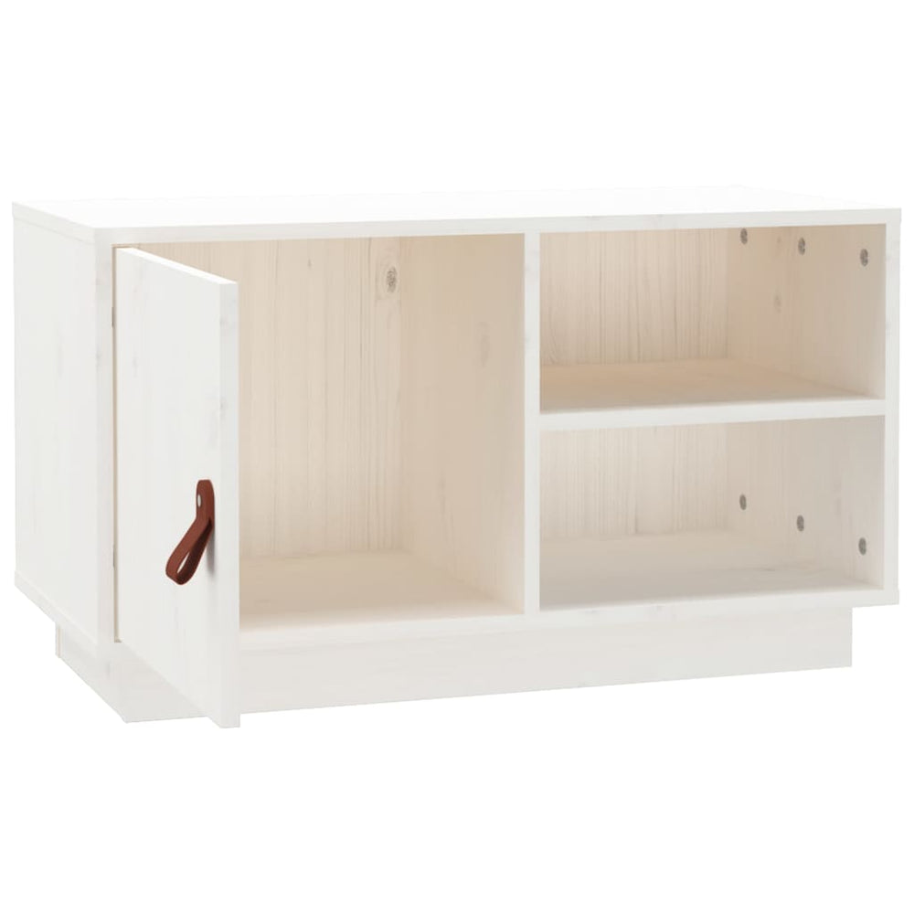 Tv-meubel 70x34x40 cm massief grenenhout wit MeubelReus