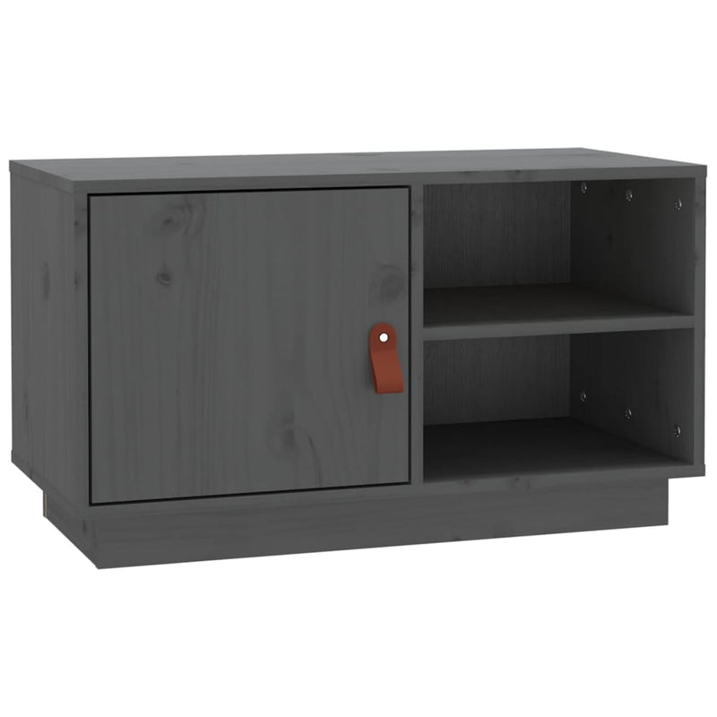Tv-meubel 70x34x40 cm massief grenenhout grijs MeubelReus