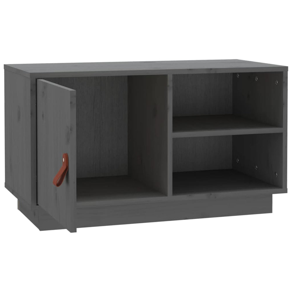 Tv-meubel 70x34x40 cm massief grenenhout grijs MeubelReus