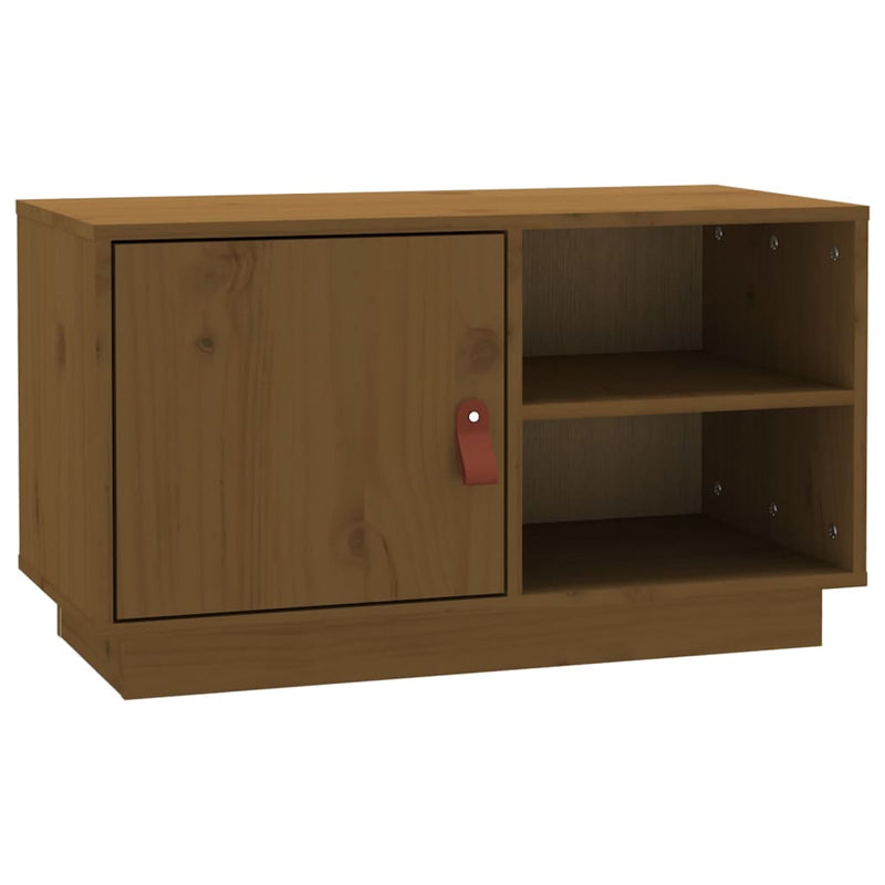 Tv-meubel 70x34x40 cm massief grenenhout honingbruin MeubelReus