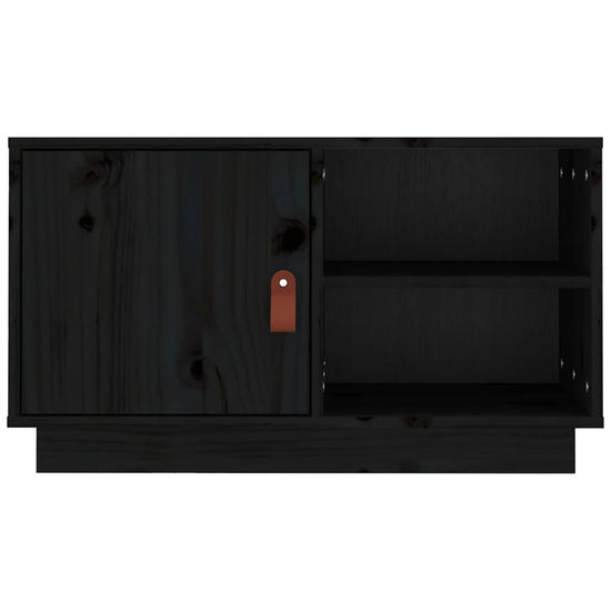 Tv-meubel 70x34x40 cm massief grenenhout zwart MeubelReus