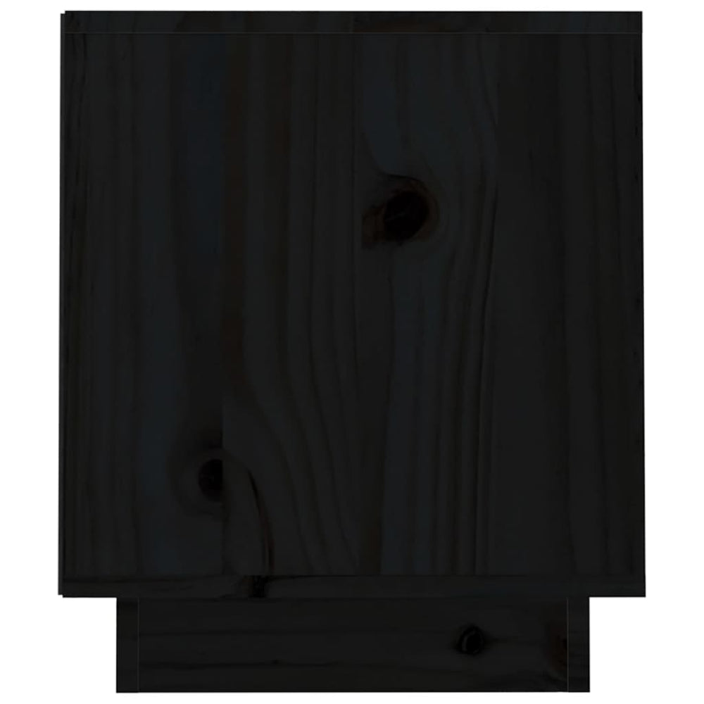 Tv-meubel 70x34x40 cm massief grenenhout zwart MeubelReus