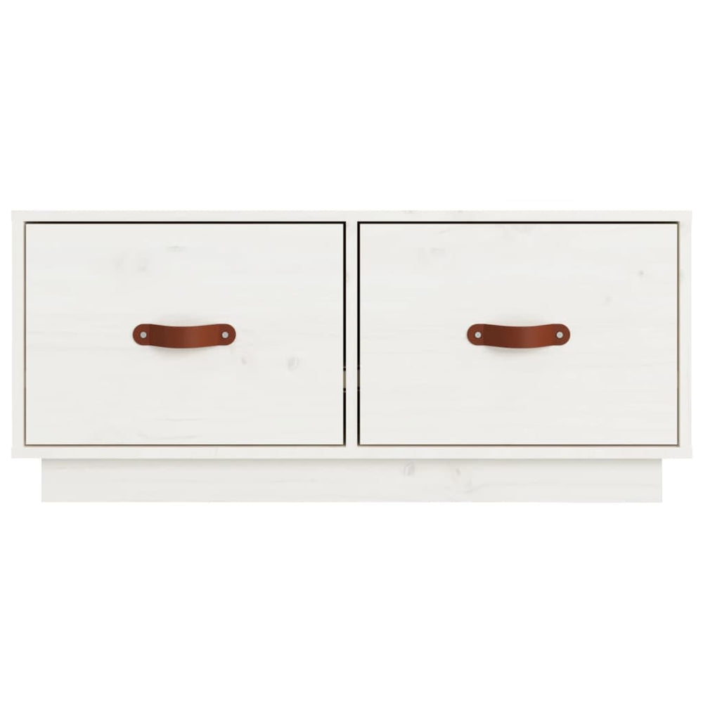 Tv-meubel 80x34x35 cm massief grenenhout wit MeubelReus