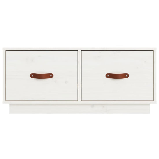 Tv-meubel 80x34x35 cm massief grenenhout wit MeubelReus
