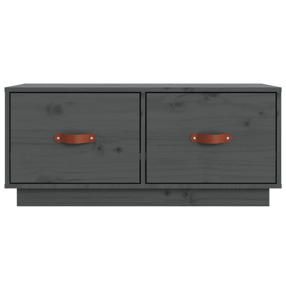 Tv-meubel 80x34x35 cm massief grenenhout grijs MeubelReus