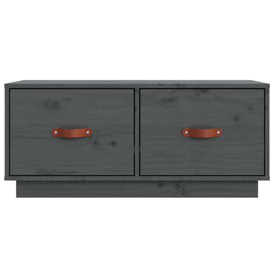 Tv-meubel 80x34x35 cm massief grenenhout grijs MeubelReus