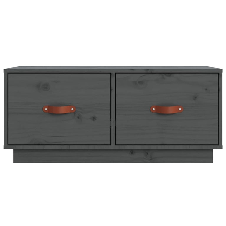 Tv-meubel 80x34x35 cm massief grenenhout grijs MeubelReus