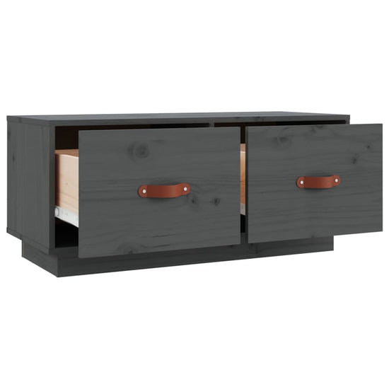 Tv-meubel 80x34x35 cm massief grenenhout grijs MeubelReus