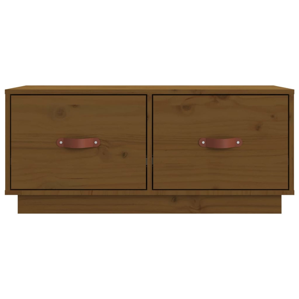 Tv-meubel 80x34x35 cm massief grenenhout honingbruin MeubelReus