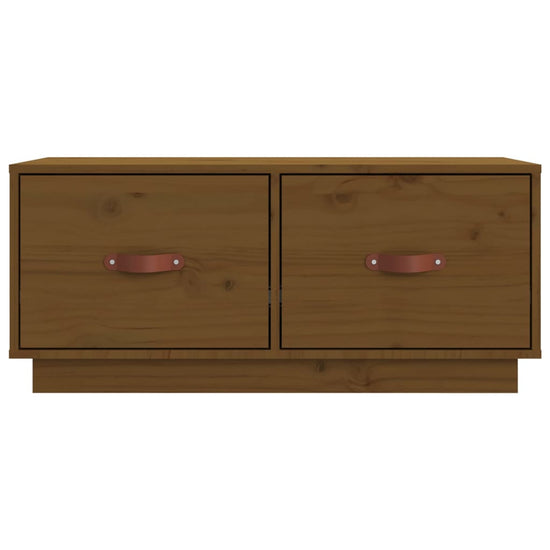 Tv-meubel 80x34x35 cm massief grenenhout honingbruin MeubelReus