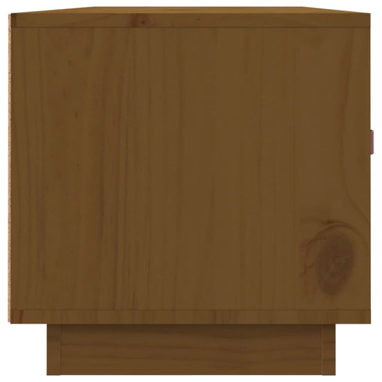 Tv-meubel 80x34x35 cm massief grenenhout honingbruin MeubelReus