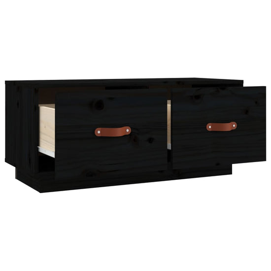 Tv-meubel 80x34x35 cm massief grenenhout zwart MeubelReus
