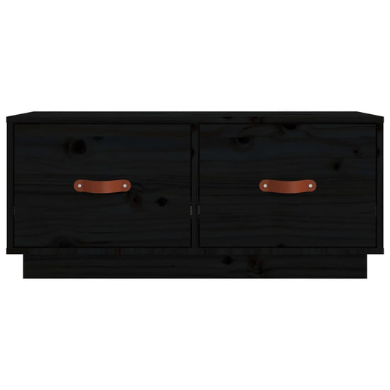 Tv-meubel 80x34x35 cm massief grenenhout zwart MeubelReus
