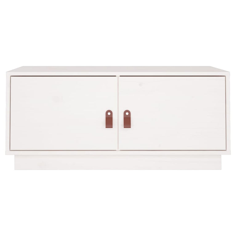 Salontafel 80x50x35 cm massief grenenhout wit MeubelReus