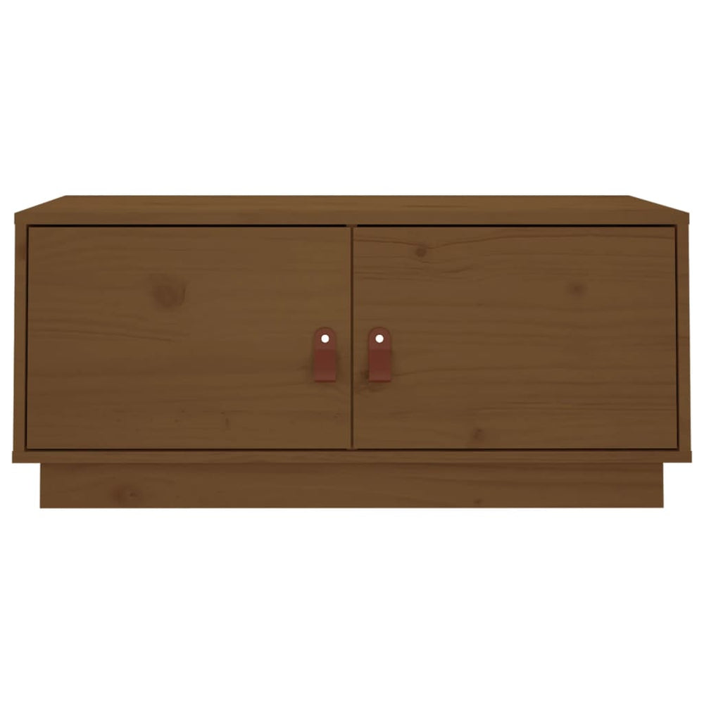 Salontafel 80x50x35 cm massief grenenhout honingbruin MeubelReus