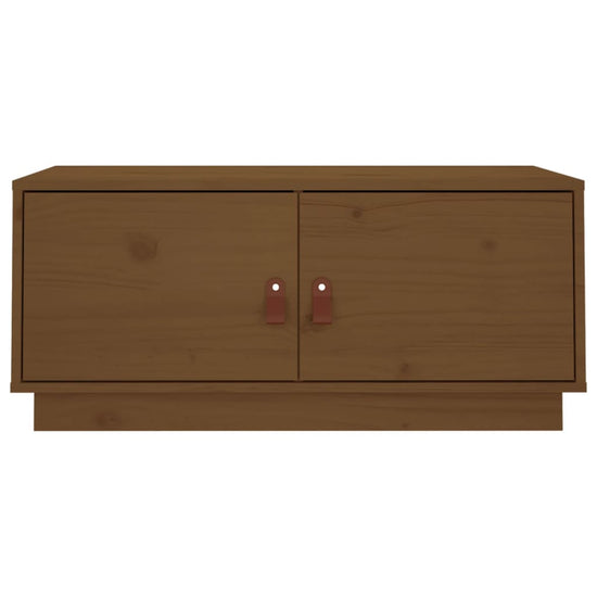 Salontafel 80x50x35 cm massief grenenhout honingbruin MeubelReus