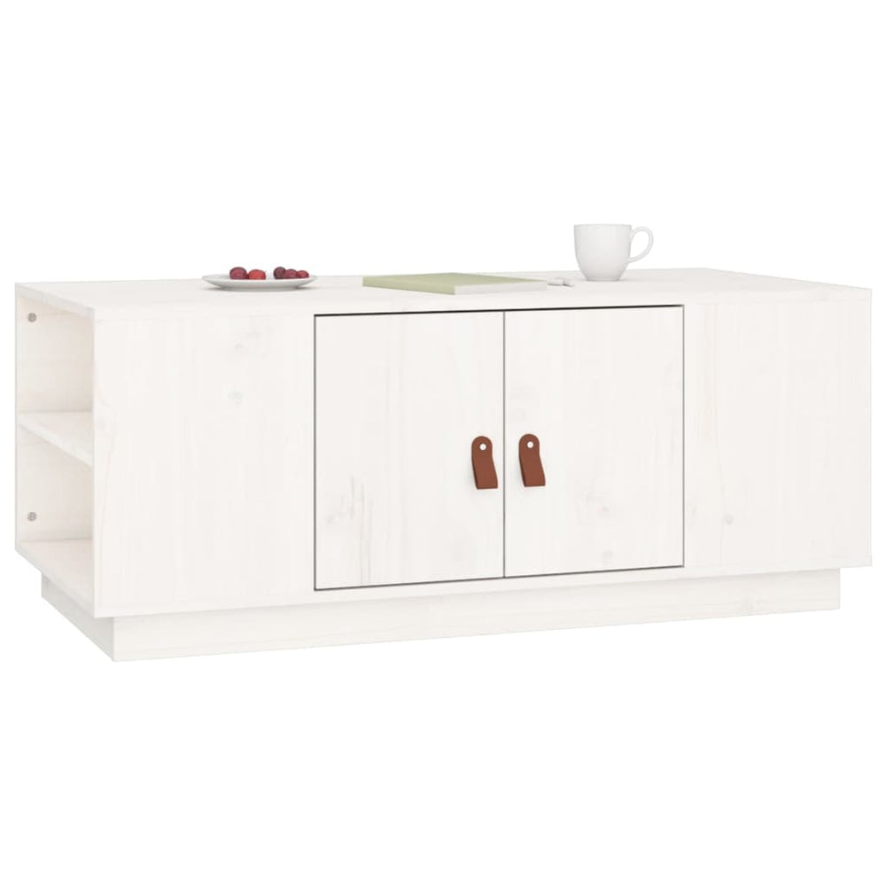 Salontafel 100x50x41 cm massief grenenhout wit MeubelReus