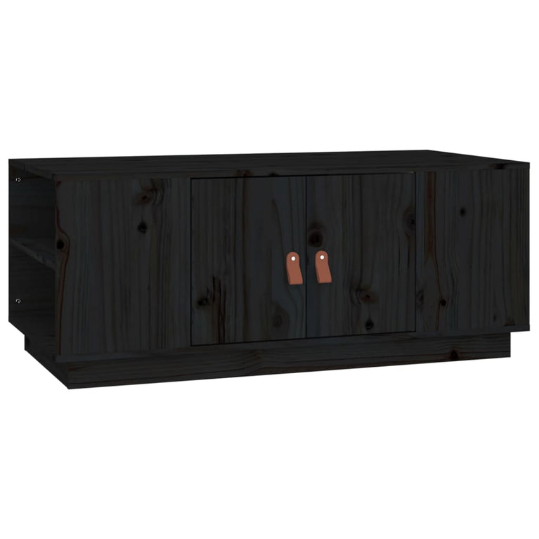 Salontafel 100x50x41 cm massief grenenhout zwart MeubelReus