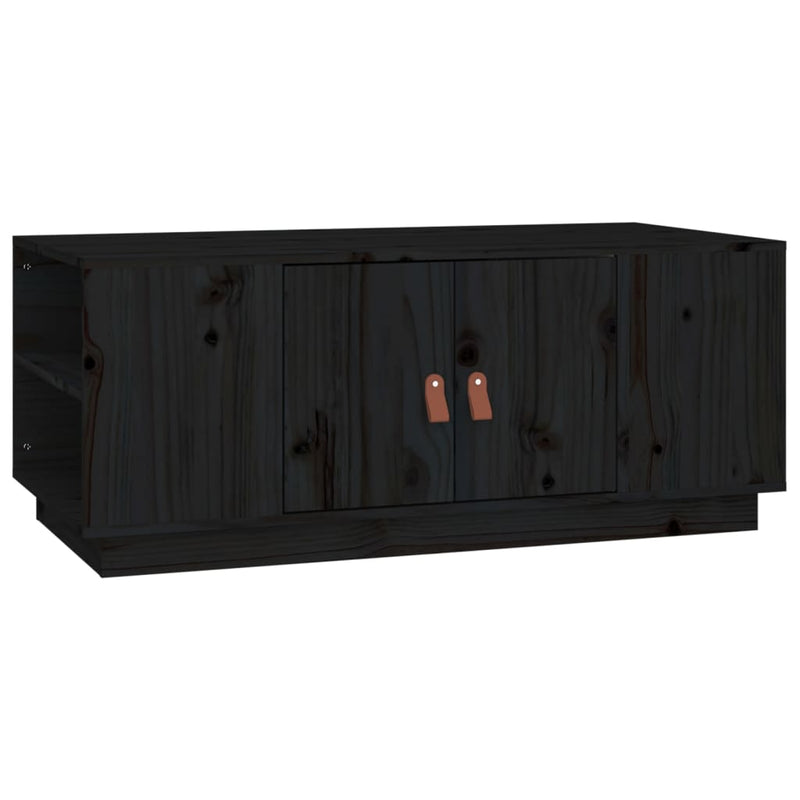 Salontafel 100x50x41 cm massief grenenhout zwart MeubelReus