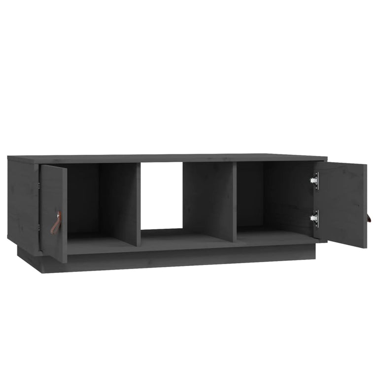 Salontafel 100x50x35 cm massief grenenhout grijs MeubelReus