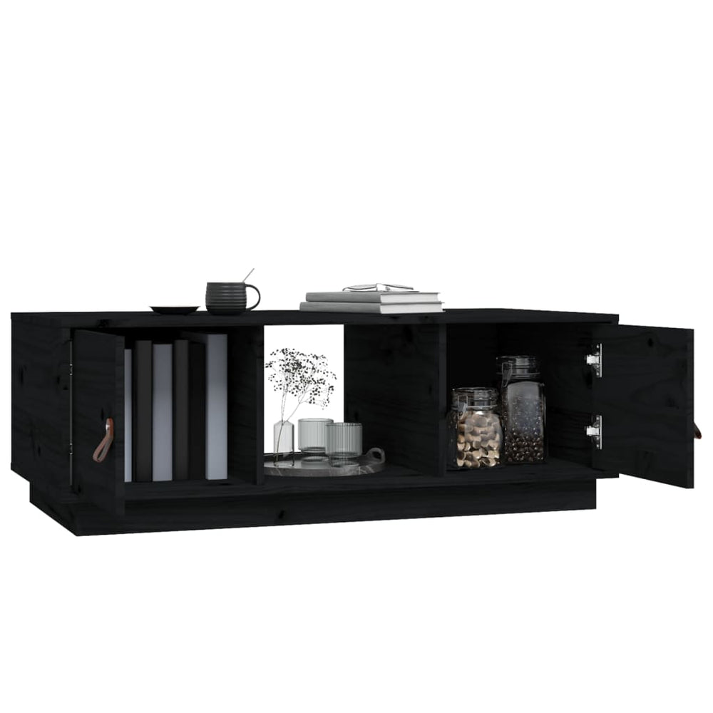 Salontafel 100x50x35 cm massief grenenhout zwart MeubelReus