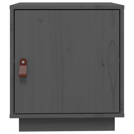 Nachtkastje 40x34x45 cm massief grenenhout grijs MeubelReus
