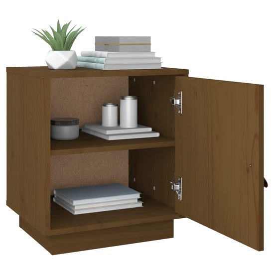 Nachtkastje 40x34x45 cm massief grenenhout honingbruin MeubelReus