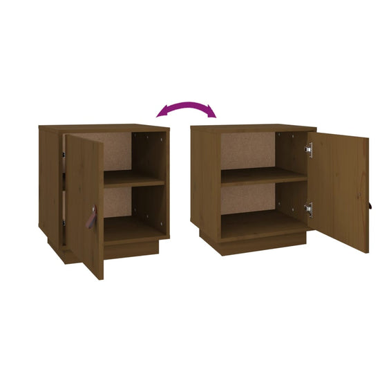 Nachtkastje 40x34x45 cm massief grenenhout honingbruin MeubelReus