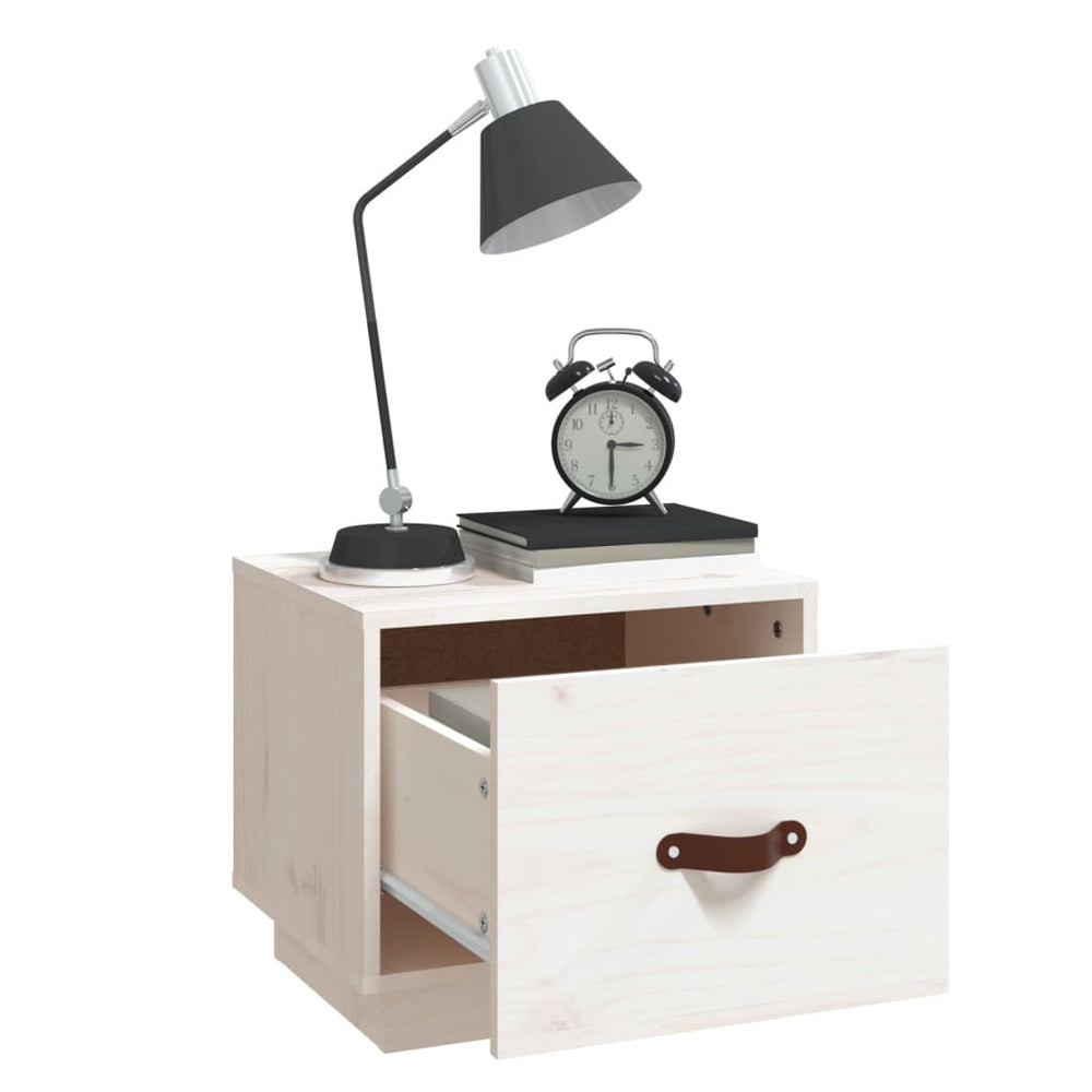 Nachtkastjes 2 st 40x34x35 cm massief grenenhout wit MeubelReus