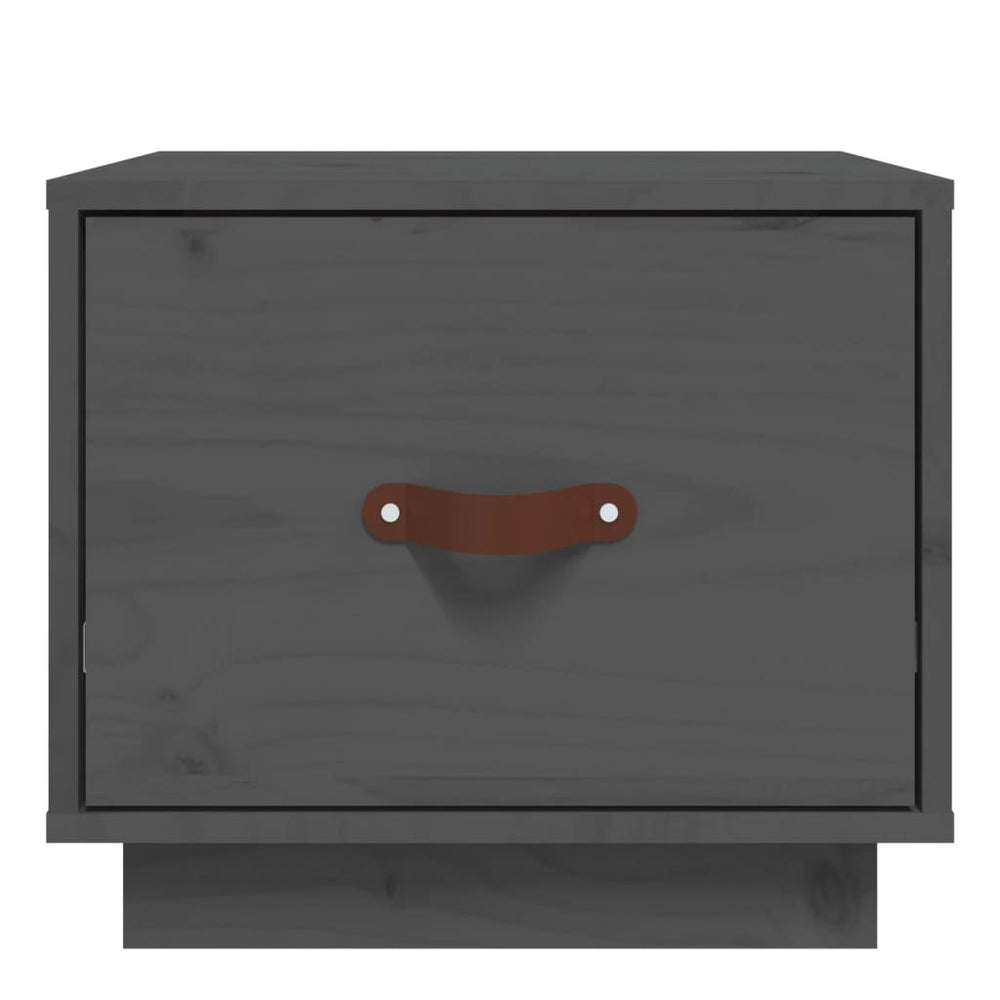 Nachtkastje 40x34x35 cm massief grenenhout grijs MeubelReus
