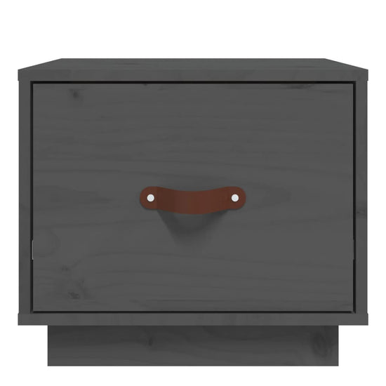 Nachtkastje 40x34x35 cm massief grenenhout grijs MeubelReus
