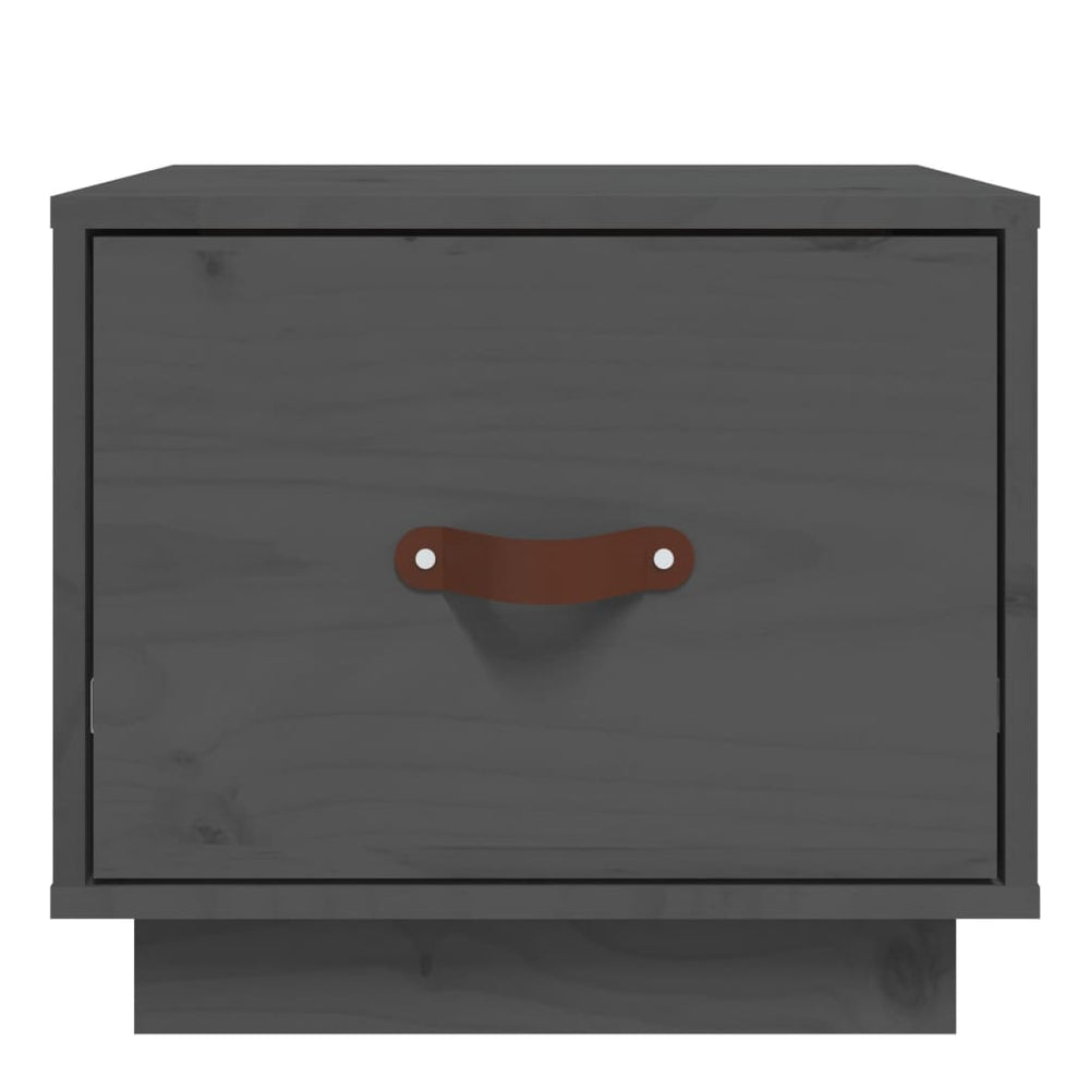 Nachtkastjes 2 st 40x34x35 cm massief grenenhout grijs MeubelReus