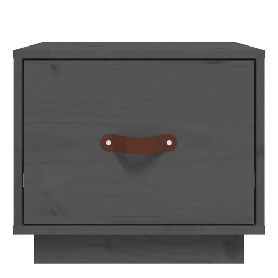 Nachtkastjes 2 st 40x34x35 cm massief grenenhout grijs MeubelReus