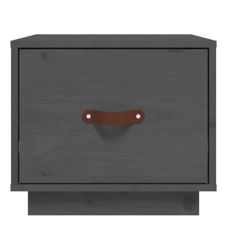 Nachtkastjes 2 st 40x34x35 cm massief grenenhout grijs MeubelReus