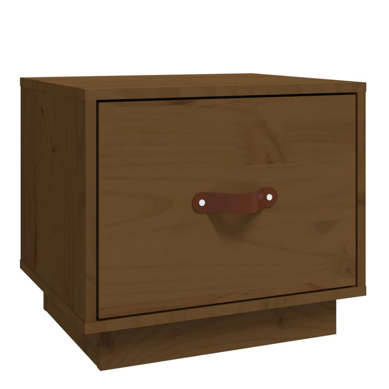 Nachtkastje 40x34x35 cm massief grenenhout honingbruin MeubelReus