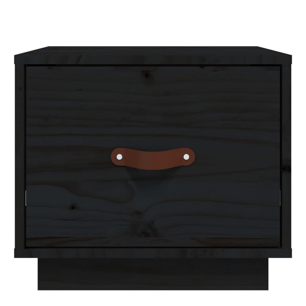 Nachtkastjes 2 st 40x34x35 cm massief grenenhout zwart MeubelReus