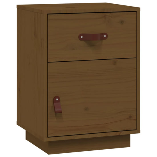 Nachtkastje 40x34x55 cm massief grenenhout honingbruin MeubelReus