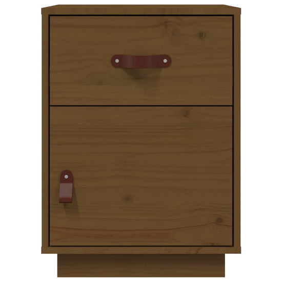 Nachtkastje 40x34x55 cm massief grenenhout honingbruin MeubelReus