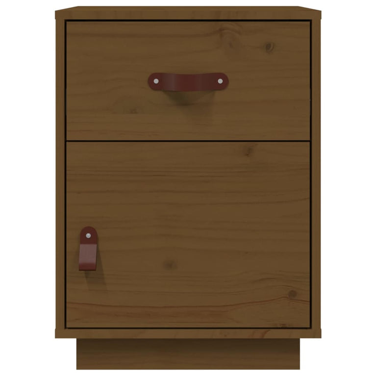 Nachtkastje 40x34x55 cm massief grenenhout honingbruin MeubelReus
