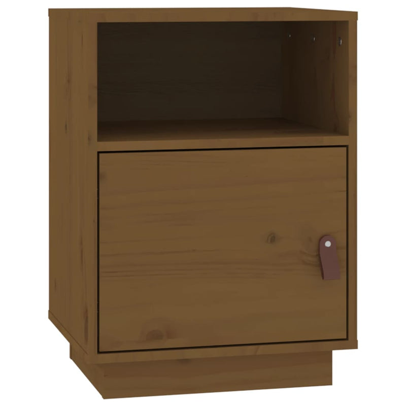 Nachtkastje 40x34x55 cm massief grenenhout honingbruin MeubelReus