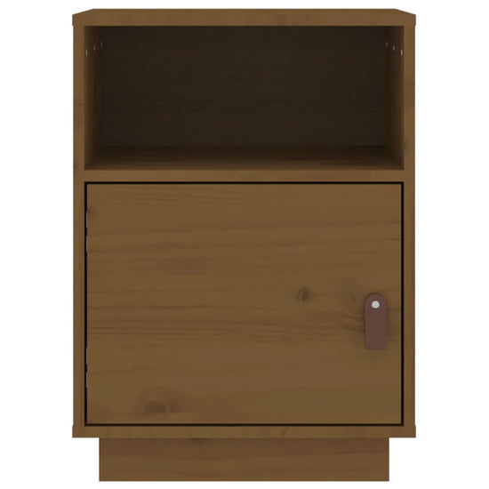 Nachtkastje 40x34x55 cm massief grenenhout honingbruin MeubelReus