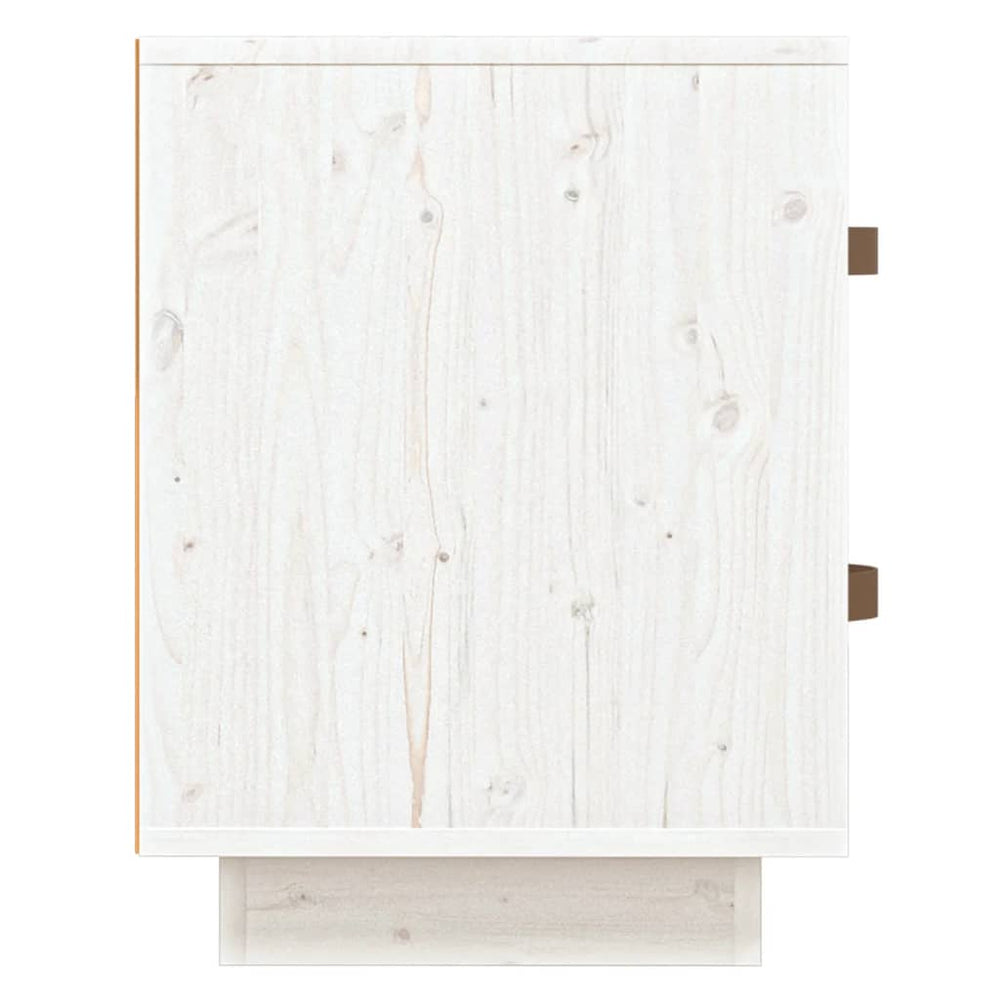 vidaXL  Nachtkastje 40x34x45 cm massief grenenhout wit MeubelReus