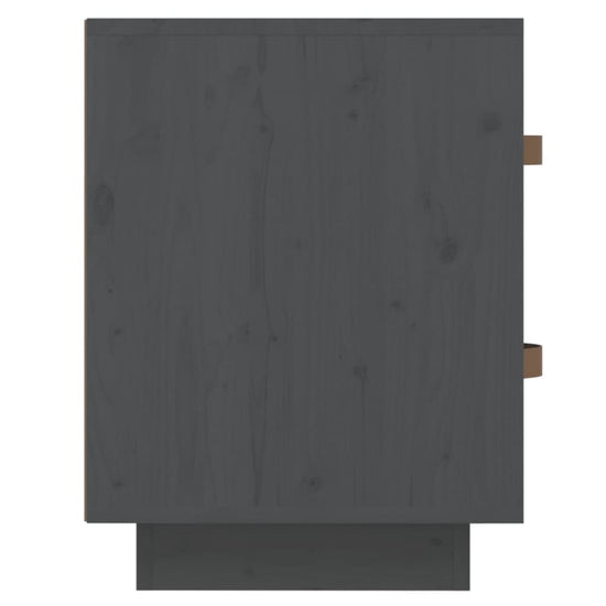 vidaXL  Nachtkastjes 2 st 40x34x45 cm massief grenenhout grijs MeubelReus