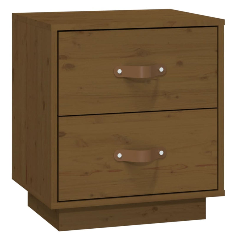 vidaXL  Nachtkastje 40x34x45 cm massief grenenhout honingbruin MeubelReus