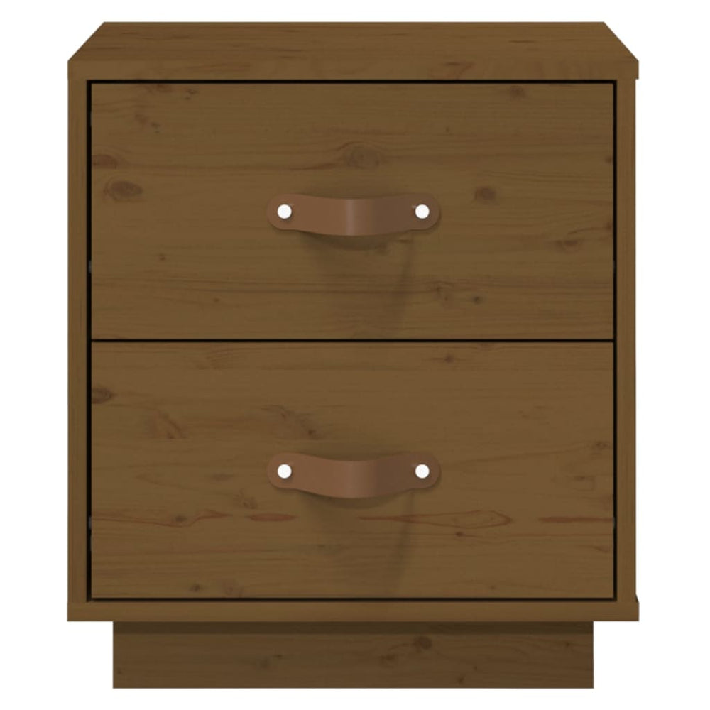 vidaXL  Nachtkastje 40x34x45 cm massief grenenhout honingbruin MeubelReus