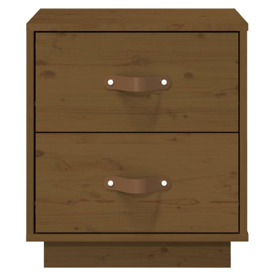 vidaXL  Nachtkastje 40x34x45 cm massief grenenhout honingbruin MeubelReus