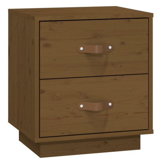 vidaXL  Nachtkastjes 2 st 40x34x45 cm massief grenenhout honingbruin MeubelReus