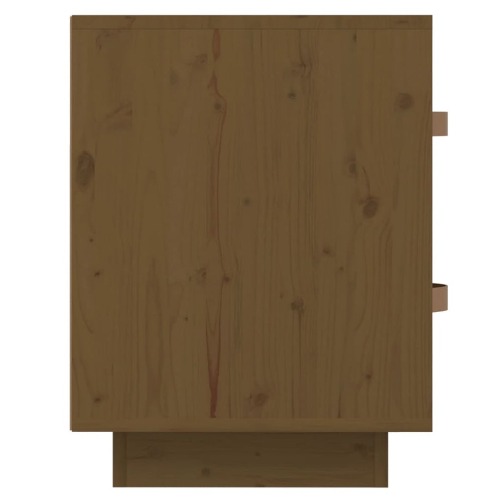 vidaXL  Nachtkastjes 2 st 40x34x45 cm massief grenenhout honingbruin MeubelReus